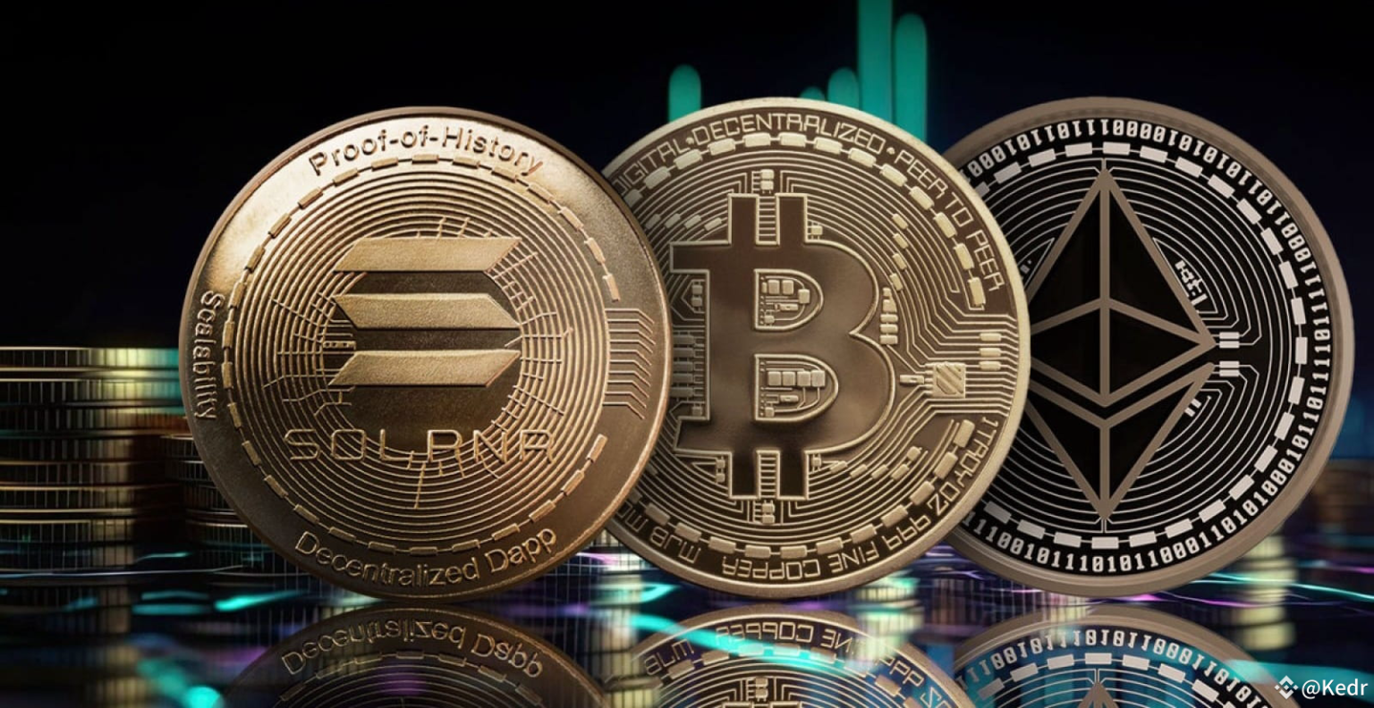 Bitcoin Ethereum and Solana