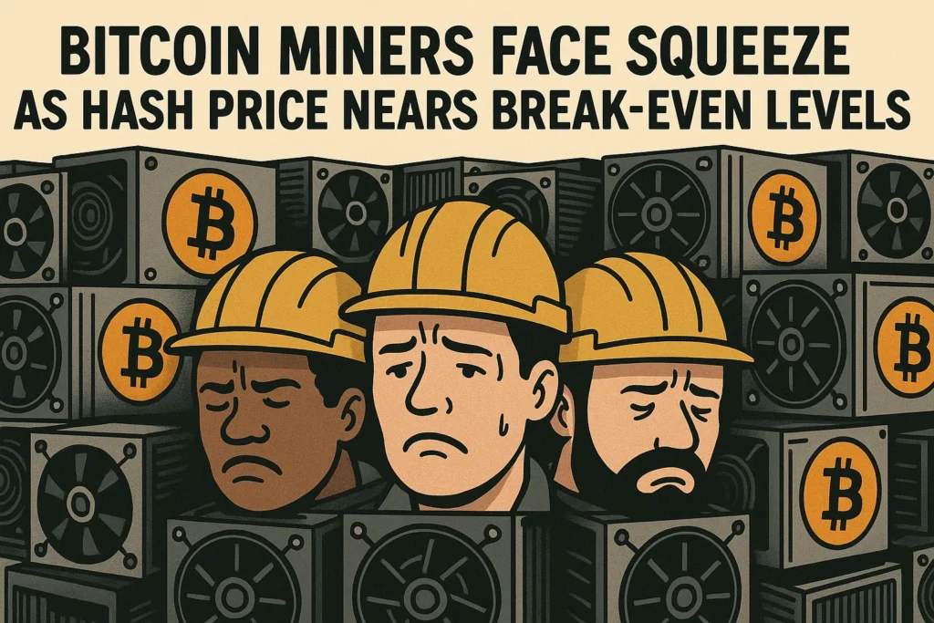 bitcoin miners face squeeze as hash price nears break-even levels