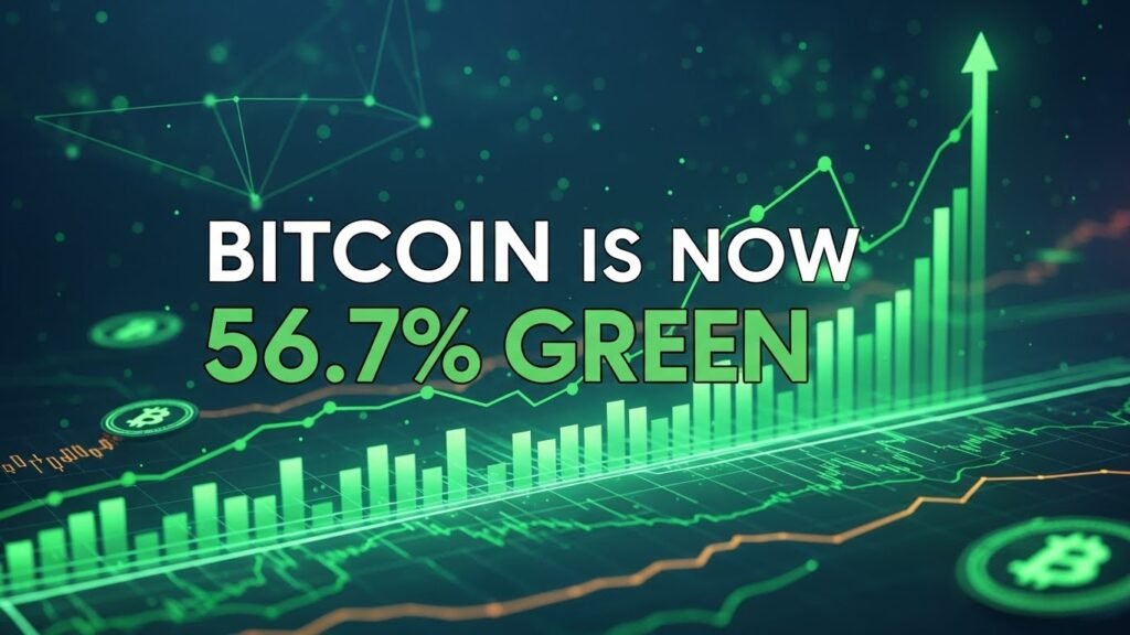 Bitcoin Is Now 56.7% Green