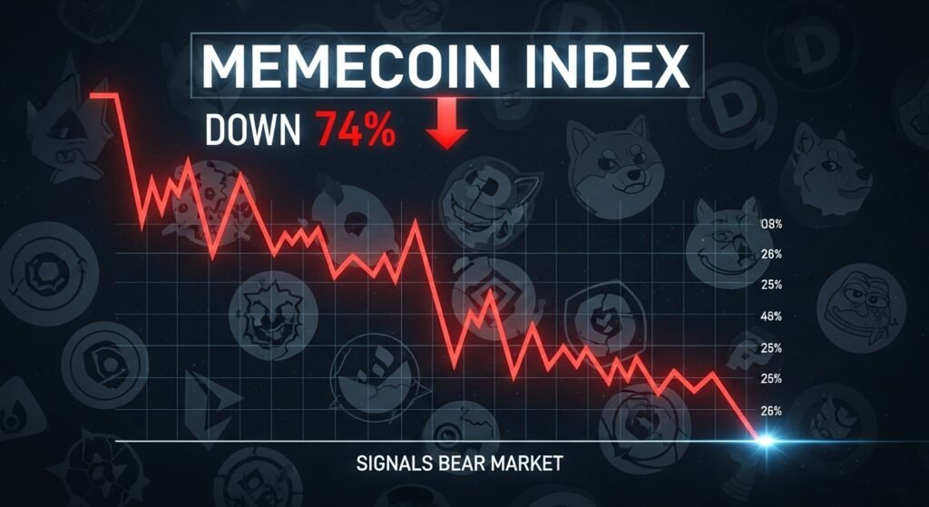 Memecoin Index Signals Bear Market Down 74%